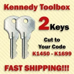 2 Kennedy Toolbox Replacement Keys Cut Code K1450 - K1699. Fixed Price $14.99.