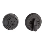Kwikset 980 Deadbolt Lock, Matte Black Round Exterior Keyed Front Entry. Fixed Price $68.51.