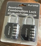Puroma 2 Pack Combination 4 Digit Locker Outdoor Waterproof Padlock Fo. Fixed Price $12.00.