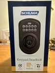 Schlage Plymouth Keypad Deadbolt (BE365PLY622) Matte Black. Fixed Price $90.00.