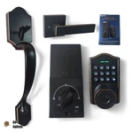 Powify Keyless Entry Door Lock With Handleset + App Control (oil Rubbed Bronze). Fixed Price $49.99.