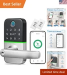 Keyless Smart Lock With Fingerprint & App Control For Front Doors. Fixed Price $114.99.