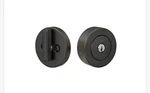 Yale Home Flat Round Deadbolt Black Suede 4881S19FR. Fixed Price $39.99.