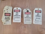 "lot Of 50" Brady Danger Do-not-operate Lockout/tag, Mix Laminated And Non. Fixed Price $29.99.
