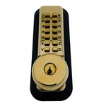 All Weather Mechanical Keyless Deadbolt Door Lock - Bright Brass. Fixed Price $27.99.