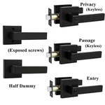 Probrico Privacy Passage Door Lever Black Interior Knobs Entry Locks Dummy. Fixed Price $720.00.