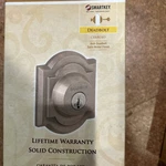 Baldwin Arch Single Cylinder Front Door Deadbolt Smartkey Satin Nickel 93800-011. Fixed Price $62.50.