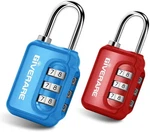 Giverare 2 Pack Combination Lock, 3-DIGIT Padlock Keyless, Resettable Luggage. Fixed Price $9.34.