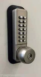 All Weather Mechanical Keyless Deadbolt Door Lock - Satin Nickel. Fixed Price $29.99.