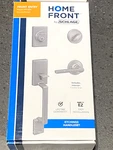 Satin Nickel Single-cylinder Deadbolt Keyed Entry Door Handleset By Sclhage. Fixed Price $79.00.