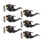 6 Pack Bronze Door Handles Privacy Levers Keyless Bedroom/bathroom. Fixed Price $86.33.