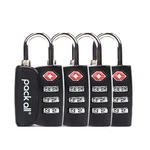 Pack All Tsa Approved Luggage Lock, Inspection One Size, 4PCS Black. Fixed Price $34.52.