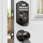 Teeho TE001K Keyless Entry Door With Handle, Auto-locking, Bronze. Fixed Price $85.02.