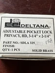 Deltana 3-1/4 X 2-1/4 Heavy Duty Adjustable Privacy Pocket Lock Sdla 325. Fixed Price $26.00.