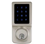 Defiant Door Lock Single Cylinder Deadbolt Touchscreen Electronic Zinc Nickel. Fixed Price $58.50.