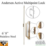 Andersen Active Multipoint Lock For 6 Foot 8 Inch Frenchwood Hinged Door. Fixed Price $339.37.