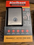 Kwikset San Clemente Satin Nickel Single Cylinder Deadbolt W/ Smartkey Security. Fixed Price $25.37.