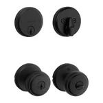 Kwikset Sora Matte Black Keyed Entry Single Cylinder Deadbolt Combo Pack. Fixed Price $49.99.