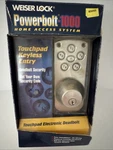 Weiser Powerbolt 1000 Touchpad Electronic Deadbolt Lock Polished Brass Vintage. Fixed Price $84.00.