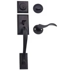 Amazon Basics Exterior Door Handle With Left-hand Wave Lever Dead Bot. Fixed Price $53.99.