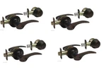 House Guard Oil Rubbed Bronze Entrance Lever Lock With Single Deadbolt Same Keys. Fixed Price $66.50.