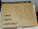 Front Door Lock Sets, Electronic Keypad Deadbolt, Bebasia Smart. Fixed Price $37.00.