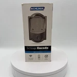 Schlage Encode Smart Wi-fi Deadbolt Camelot Trim Satin Nickel BE489WBCAM619 Open. Fixed Price $175.00.