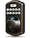 Veise Fingerprint Keyless Entry Door Lock, Auto Electronic Keypad - Bronze. Fixed Price $45.17.