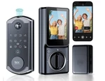 Smrtiplx Six Smart Fingerprint Keypad Door Lock W/ Screen, Wi-fi Alexa. Fixed Price $140.00.