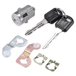 Autohaux 1PCS Door Lock Cylinder W/ Key 1.42"X0.83", Silver Tone, Black. Fixed Price $18.98.