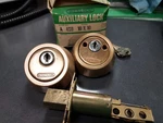 Nos Vintage Weslock Dead Bolt Double Cylinder Copper. Fixed Price $48.00.