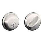 Schlage Single Cylinder Keyed Entry Grade 1 Deadbolt Polished Nickel. Fixed Price $25.99.