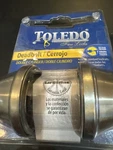 Toledo Fine Locks Double Cylinder Deadbolt Set Satin Stainless Steel Key. Fixed Price $10.00.