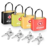 4 Pack Tsa Approved Travel Luggage Locks With Keys, Solid Brass Copper Keyed .... Fixed Price $15.80.