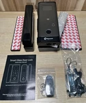 Digital Smart Door Lock W/two Entry Cards, Key Fob (RO1066159) For Glass. Fixed Price $114.99.