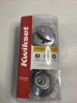 New Open Box Kwikset 96600-676 Security Single Cylinder Deadbolt Satin/chrome. Fixed Price $16.00.
