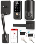 Smart Front Door Lock Set: Hornbill Keyless Entry Deadbolt With Handle. Fixed Price $64.00.