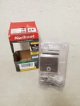 Kwikset Downtown Satin Nickel Low Profile Square Deadbolt Smartkey Lock. Fixed Price $19.99.