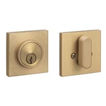 Sure-loc Modern Square Deadbolt Satin Brass Single Cylinder Keyed DB201-SMD Sb. Fixed Price $34.99.