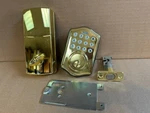 Honeywell Polished Brass Digital Single Cylinder Deadbolt Electronic Keypad. Fixed Price $24.99.