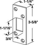 Prime-line 2461 Satin Nickel Steel High Security Deadbolt Strike 3.625 In.. Fixed Price $7.85.