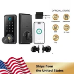 Smart Keyless Entry Door Lock Deadbolt W/ Handle Set Waterproof 5IN1 Fingerprint. Fixed Price $128.25.