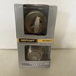 Defiant Single Cylinder Deadbolt For Exterior Door, Satin Finish New Sealed Box. Fixed Price $16.50.
