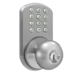 Milocks Keyless Entry Door Knob Satin Nickel Electronic Keypad Bed Bath. Fixed Price $67.68.