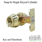 Snap-in Keyed Single Cylinder Deadbolt Polished Brass 301121. Fixed Price $99.95.