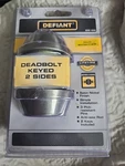 Defiant Deadbolt Keyed Both Sides Satin Nickel 888-569, New Factory Sealed. Fixed Price $12.00.