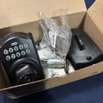 Keypad Electronic Deadbolt Matte Black Schlage BE365PLY622. Fixed Price $125.00.