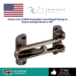 Prime-line 9899 Bar Lock Hinged Swing-in Doors Antique Brass 3-7/8". Fixed Price $12.99.