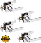 Gobrico 4PK Bright Chrome Square Privacy Door Levers Interior Locks Hardware. Fixed Price $298.99.