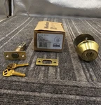 Kwikset 96600-711: Single Cylinder Deadbolt Polished Brass. Fixed Price $19.99.